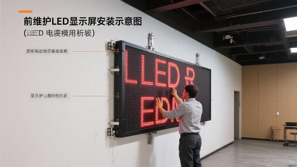 前维护LED显示屏安装示意图
